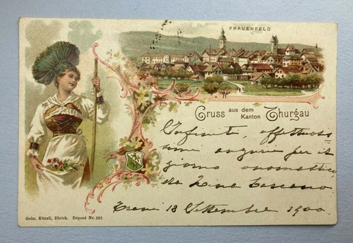 Frauenfeld svizzera cartolina - frauenfeld,