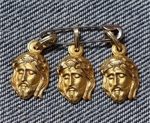 Ciondolo testa cristo oro - testa,