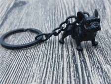 Portachiave Bulldog Francese metallo colore nero