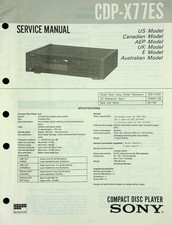 Service Manual Sony CDP-X77ES