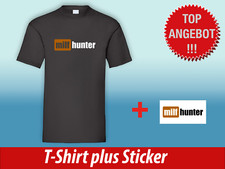 t-shirt milf hunter manica corta colore/taglie a scelta e adesivi omaggio