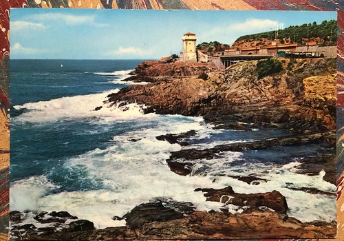 Cartolina livorno scogliera - livorno, e