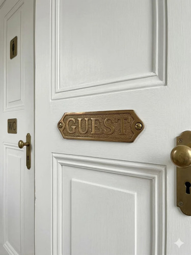 Insegna per porta ottone - in,