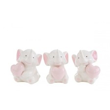 1 pz elefante cuore rosa in