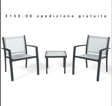 SALOTTINO SALOTTO PZ. 3 HAVANA ACCIAIO ARREDO ESTERNO