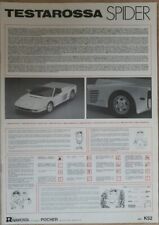 Pocher 1:8 istruzioni Ferarri Testarossa Spider K52