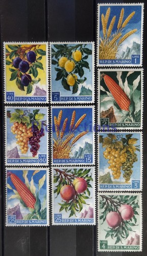 N1320 san marino 1958 frutta - marino,