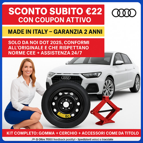 Kit ruotino scorta audi - ruotino,