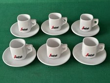 SET 6 TAZZINE + PIATTINI CAFFÈ SEGAFREDO ZANETTI PORCELLANA VINTAGE. CD25