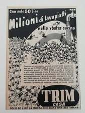 Clipping Pubblicità Advertising 1954 TRIM CASA Milioni di Lavapiatti in Cucina