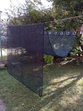 Tenda tendone tulle nero con anelli cm.136x276