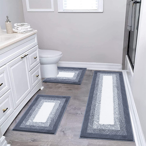 Bsmathom tappeto bagno set - set, 3