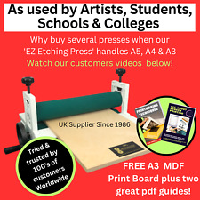 Pressa da stampa in rilievo, pressa per incisione, Intaglio Linocut, collografi, Linocut