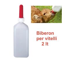 BIBERON BOTTIGLIA DA 2 LT PER ALLATTAMENTO VITELLI TETTARELLA ROSSA SENZA MANICO