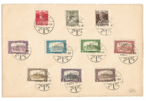 1916 fiume foglio filatelico - foglio,