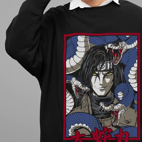 Felpa naruto anime orochimaru - felpa,
