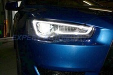 FARI NERI   LANCER  EVO X FIBRA DAYLINE  FRECCE  LED DINAMICHE 07-17