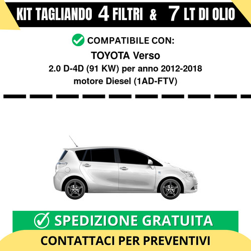 Tagliando per toyota verso - tagliando,
