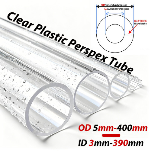 Tubo perspex plastica - perspex,