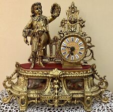 Antico orologio da tavolo in bronzo dorato francese parigina