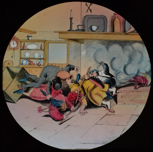 Antique magic lantern slide - magic,