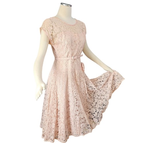 Abito vintage anni rosa - abito,