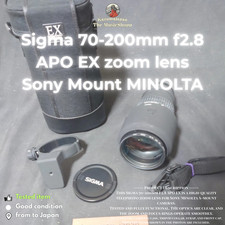 Obiettivo zoom Sigma 70-200 mm F2.8 APO EX per Sony Minolta attacco A con custodia testata