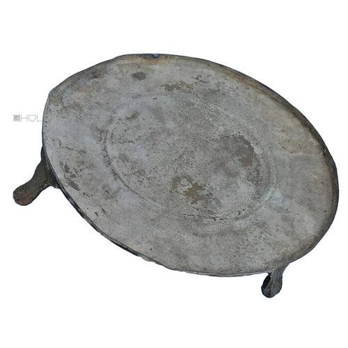 Piatto antico ottone patina - in,