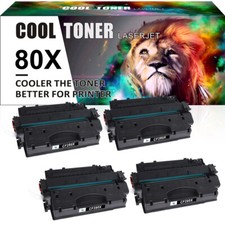 4 toner compatibili per HP 80X LaserJet Pro 400 MFP M425dn M425dw M401dw M401dn