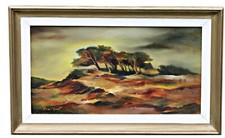 Paesaggio tempestoso - Olio su