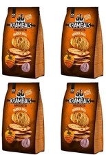 4 x KRAMBALS BRUSCHETTA Griglia da Giardino Gusto Pane al Forno Patatine Snack 70g
