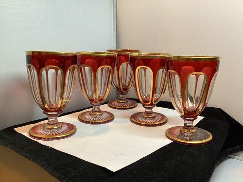 Vintage boemia ceca moser oro - moser,