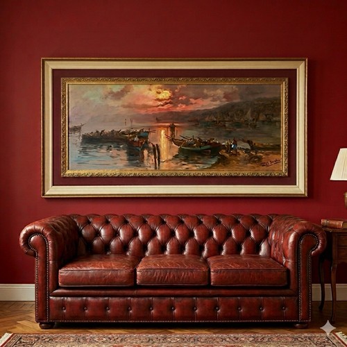 Quadro grande dipinto olio - quadro,