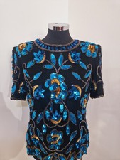 Top vintage paillettes taglia