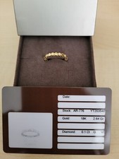 Anello/fede nuziale oro giallo 18kt Con Diamantini