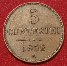 5 centesimi 1852 Milano Regno Lombardo-Veneto