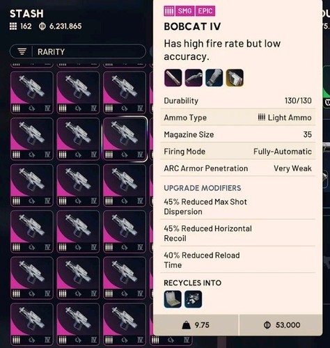 X20 arc raiders bobcat - x20, iv