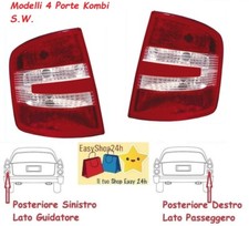 SET 2 FARO FANALE FANALINO POSTERIORE PER SKODA FABIA 4P KOMBI SW 04 GRUPPO STOP