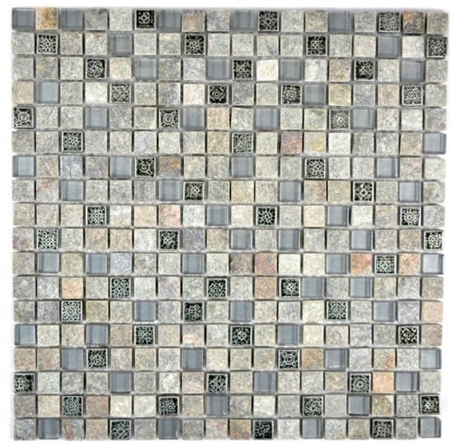 Piastrella mosaico grigio