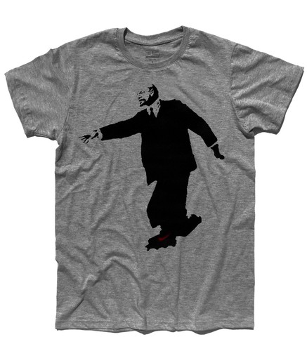 Shirt uomo lenin sui pattini - t-shirt,