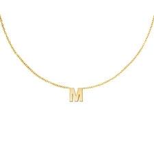 Collana Iniziale M Donna Oro