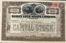 Hedley Gold Mining Stock, B.C