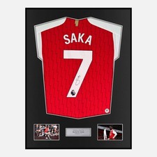 Maglia Arsenal firmata Bukayo Saka incorniciata Home [Classica]
