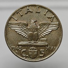 84. 5 Centesimi 1943 RARO SPL