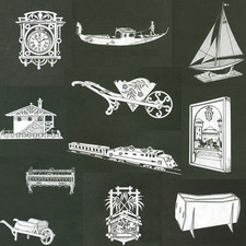 SERIE MODELLI PROGETTI DISEGNI SU CARTA AMATI 209 PER TRAFORO SOGGETTI DIVERSI