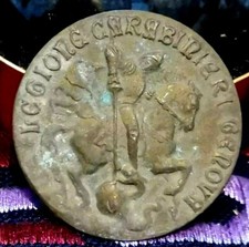 OLD DISTINTIVI MEDAGLIA PIASTRA LEGIONE CARABINIERI GENOVA SAN GIORGIO