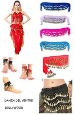 CARNEVALE HALLOWEEN CINTURA FUSCIACCA DANZA DEL VENTRE CAVIGLIERA BELLY DANCE