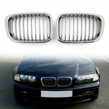 Front Fence griglia anteriore ABS Chrome Mesh Per BMW E46 4D 1998-2001 3Serie