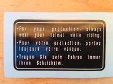 Honda CBR 1000 F Adesivo Warning Avvertenze Serbatoio Tank 1993 / 1999