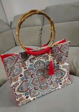  MIDOLÌ BORSA  In Tessuto Jacquard e Lavorazione Granny  (hand made) (NUOVO)